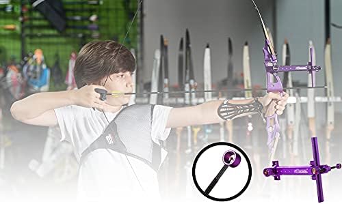 Archery Recurve Bow Sight, SOOHUPET Accessories T Shape Archery Shooting Target Sight Adjustable Bowsight with Optical Fiber Pin Sight for Target Practice