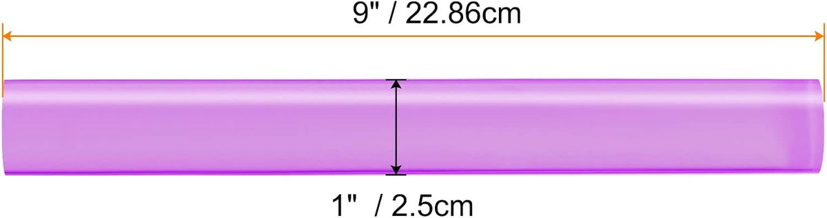 HARFINGTON Acrylic Clay Roller 9 Inch x 1 Inch Solid Non-Stick Plastic Round Tube Roller Polymer Clay Rod Fondant Rolling Pin for Shaping, Sculpting, Modeling DIY Crafts, Purple