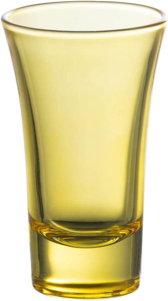 M&N HOME Yellow Shot Glass Set, 2 Oz Set of 6 Colored Shot Glasses, Whiskey Glasses, Tequila Shot Glasses, Cocktail Glasses, Shot Glasses for Vodka, Spirits & Liquors, Shot Glass Gifts (Yellow Set)