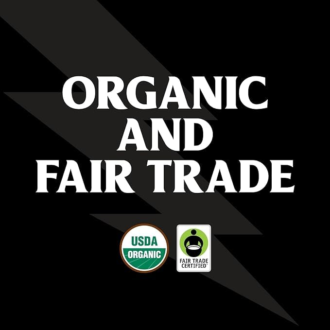 Death Wish Coffee, Organic and Fair Trade, Light Roast Ground Coffee, 16oz