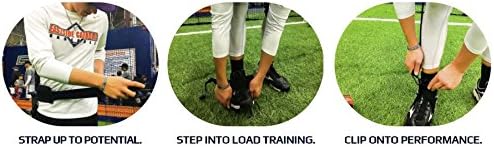 Baseball and Softball Movement Enhancement Training System Including Belt/Harness, Foot/Ankle Strap, 2 Bungee Cords. Enhance Hitting, Pitching, & Throwing