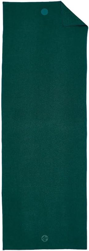 Manduka Yogitoes Yoga Towel – Rubber Grip Dots Non-Slip Bottom, Quick Dry Fitness Towel for Hot Yoga, Pilates, Exercise