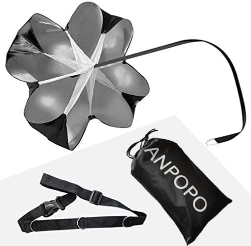 Bfsmile Running Speed Training 56" Parachute with Adjustable Strap, Free Carry Bag. Speed Chute Resistance Running Parachute for Kids Youth and Adults