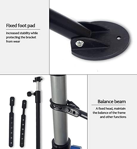 Bike Repair Stand with Quick Release Bicycle Maintenance Rack Bike Workstand Height Adjustable and Portabl with Tool Tray Extensible Bike Repair Rack for Road & Mountain Bikes