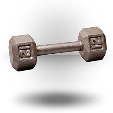 Body-Solid Cast Iron Hexagon Dumbbell, Hand Weights For Men and Women, Weight Dumbbells for Strength Training, Body Building Home Gym Training Gear