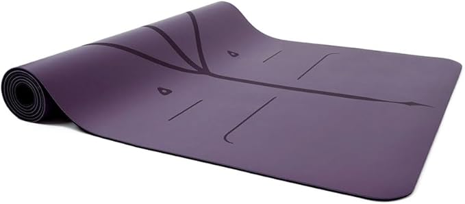 Liforme Original Yoga Mat – Free Yoga Bag Included - Patented Alignment System, Warrior-like Grip, Non-slip, Eco-friendly, sweat-resistant, long, wide, 4.2mm thick mat for comfort