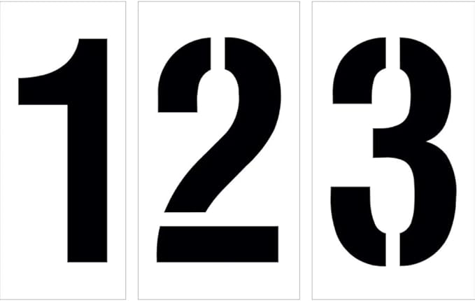 36" Stencil Kit | Part#: 10000944 | 10-Piece Kit Includes Numbers 0-9 | Height 36" | Flexible and Durable 1/8" PolyTough Lifetime | Precision Marking | Made in USA