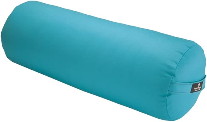 Hugger Mugger Round Yoga Bolster - Firm Round Shape, Higher Profile, Great Under Knees, Soft Support, Handmade in The USA