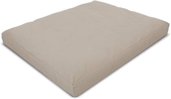 Bean Products Meditation Cushion - Zabuton Meditation Pillows for Sitting on Floor, Yoga Cushion, Cotton Yoga Pillow, Zen Kneeling Prayer Pad- Made in USA - Premium 32x26x3, Natural