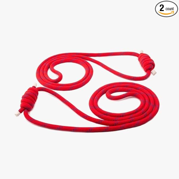 Yogikuti Iyengar Yoga Wall Rope Pair Premium Quality Cotton & Polyester Ropes for Restorative & Anti-Gravity Poses