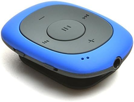 AGPTEK G02 8GB Clip MP3 Player with FM Shuffle, Portable Music Player with Sweatproof Silicone Case for Sports, Blue