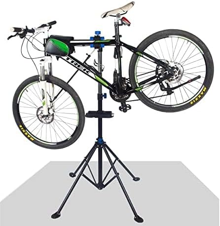 Bike Repair Stand with Quick Release Bicycle Maintenance Rack Bike Workstand Height Adjustable and Portabl with Tool Tray Extensible Bike Repair Rack for Road & Mountain Bikes