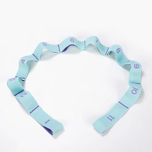 Stretching Straps Hamstring Stretcher Device Elastic Exercise Band Yoga mat Carrying Straps Leg Exercise Equipment Stretching Strap with Loops for Flexibility Stretch Strap 11 Loops