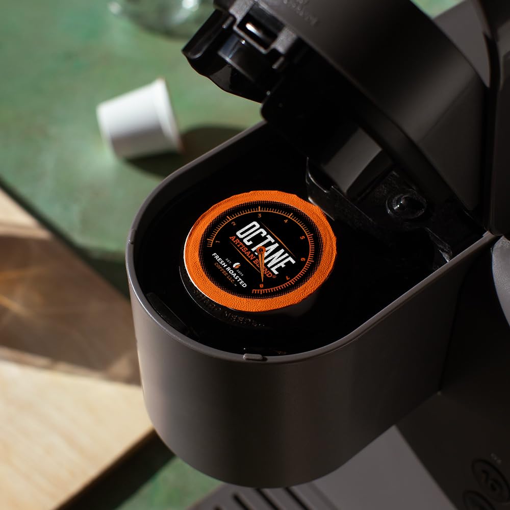 Fresh Roasted Coffee, Octane Italian Dark Roast, Artisan Blend, 96 Pods for K Cup Brewers