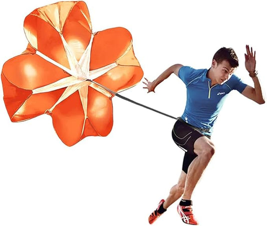 Bfsmile Running Speed Training 56" Parachute with Adjustable Strap, Free Carry Bag. Speed Chute Resistance Running Parachute for Kids Youth and Adults