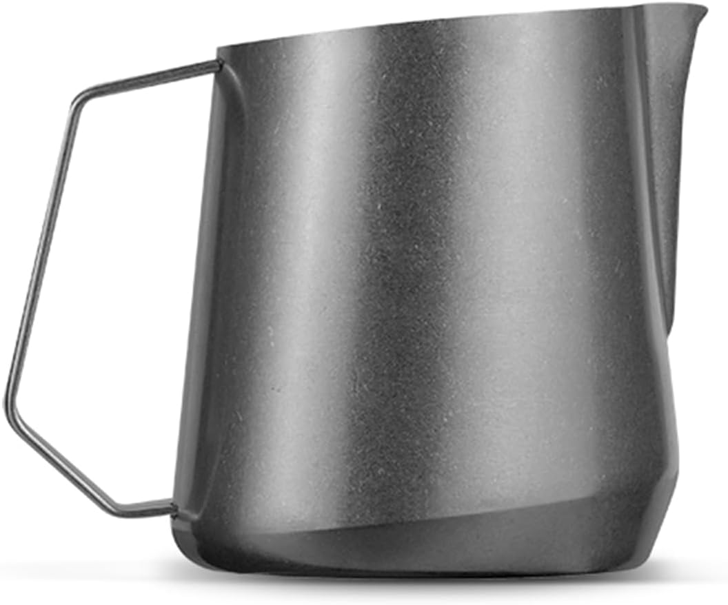 MHW-3BOMBER Milk Frothing Pitcher - 20oz/600ml Milk Frother Cup with U-Shaped Spout - SUS 304 Steaming Pitcher - Cappuccino Latte Art Cup for Barista - Quadrilateral Body - P5183-OS