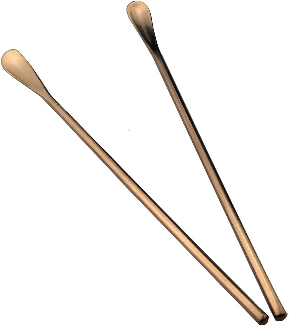JASHII Matte Long Handle Spoon Cocktail Mixing Stirring Spoons Iced Tea Coffee Spoons with 8.6 inch Long Handle Brushed SUS304 Stainless Steel, 6-Piece