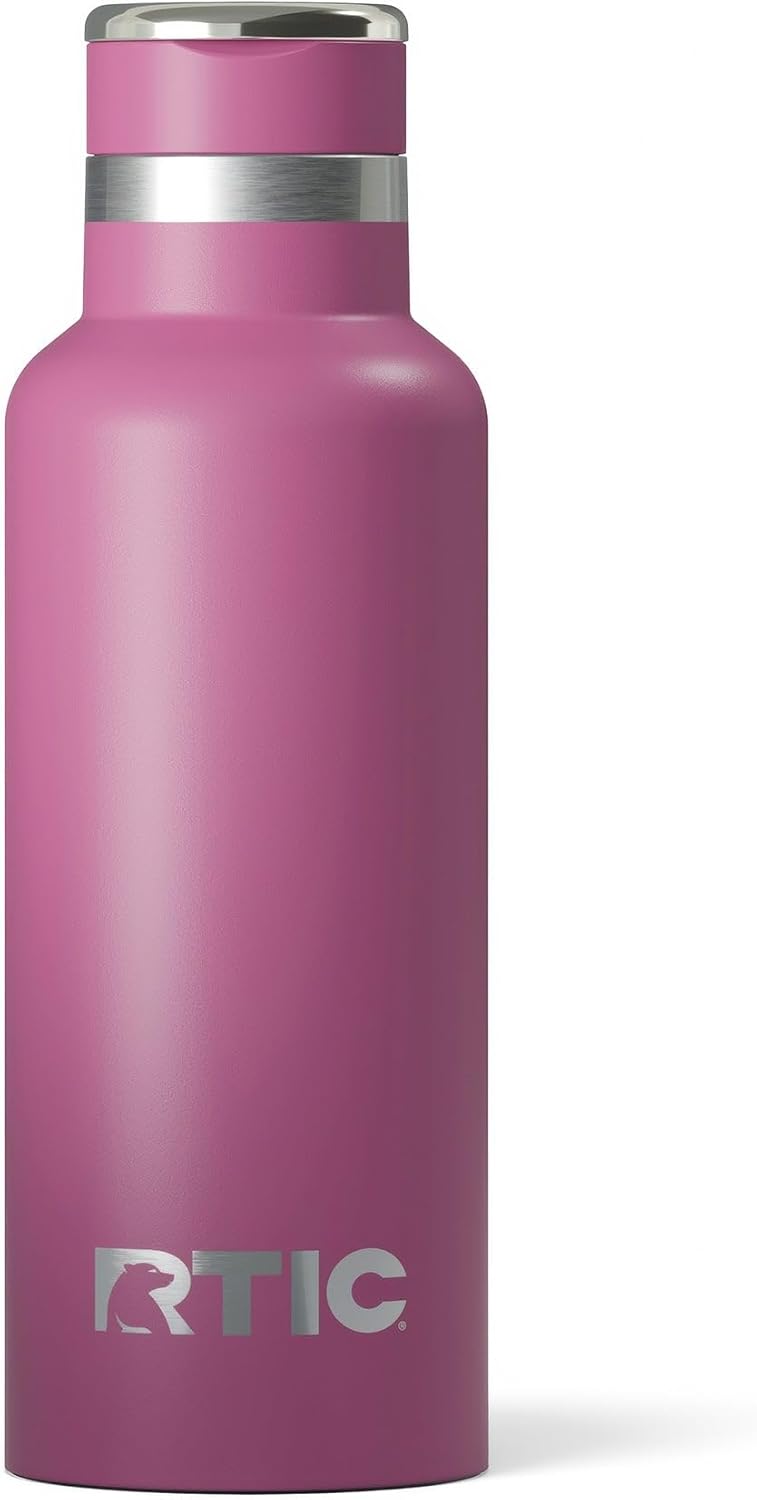 RTIC 16oz Journey Bottle Metal Stainless Steel Vacuum Insulated, BPA Free, Reusable, for Water, Hot and Cold Drinks, Travel, Sports, Camping, Orchid