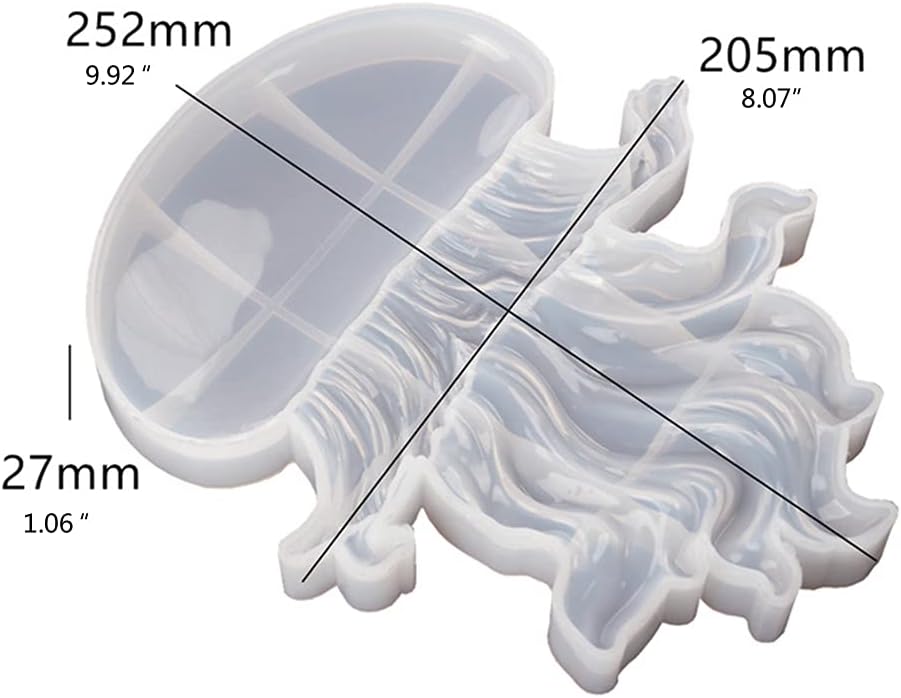 Octopus Resin Mold, Gasusen 3D Large Sea Animals Octopus Silicone Molds for Epoxy Resin Casting, Wall Hanging Ornaments, Home Decor, Halloween Christmas Gifts, DIY Craft