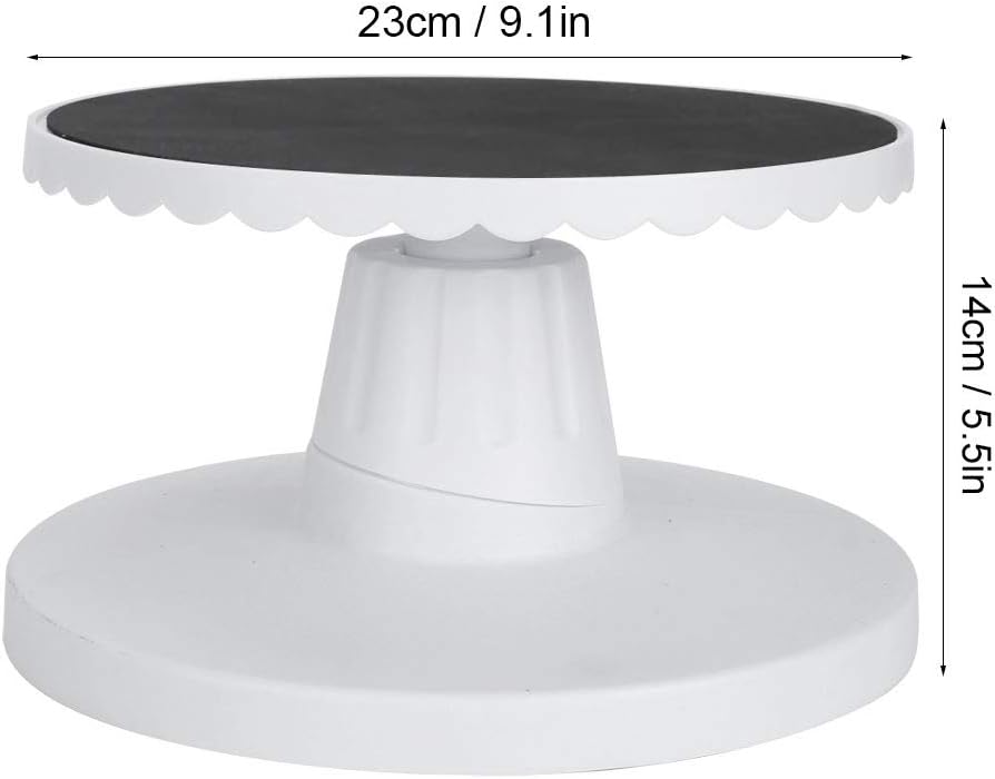 Topyond Cake Turntable for Decorating, 9.1in Adjustable Cake Spinner Stand, Nonslip Cake Turn Table, Rotating Cake Stand for Baking Cake Decorating Supplies