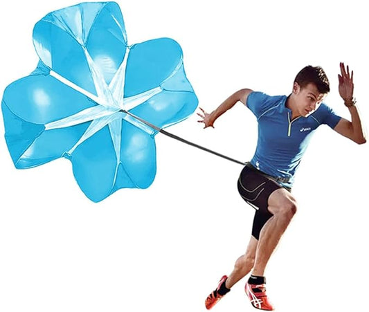 Bfsmile Running Speed Training 56" Parachute with Adjustable Strap, Free Carry Bag. Speed Chute Resistance Running Parachute for Kids Youth and Adults