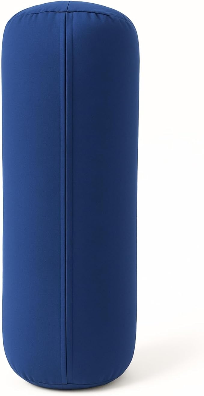 Yogikuti Iyengar Yoga Bolster for Restorative Yoga and Meditation – Lightweight Cotton Support Pillow with Handle for Easy Carry, Versatile for Pose Modification, Balance, Back Relief, and Relaxation
