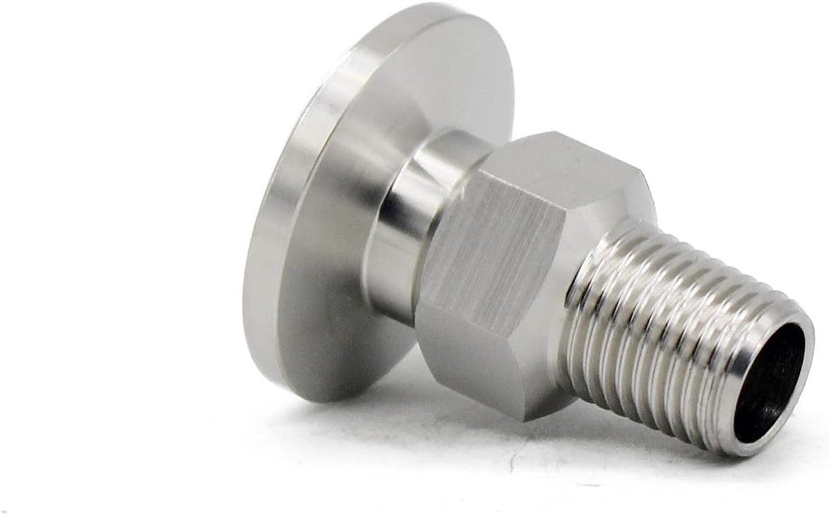 SS304 KF16 NPT Male Adaptor thread 1/4" NW16 KF Male coupling ISO-KF16 X NPT 1/4"