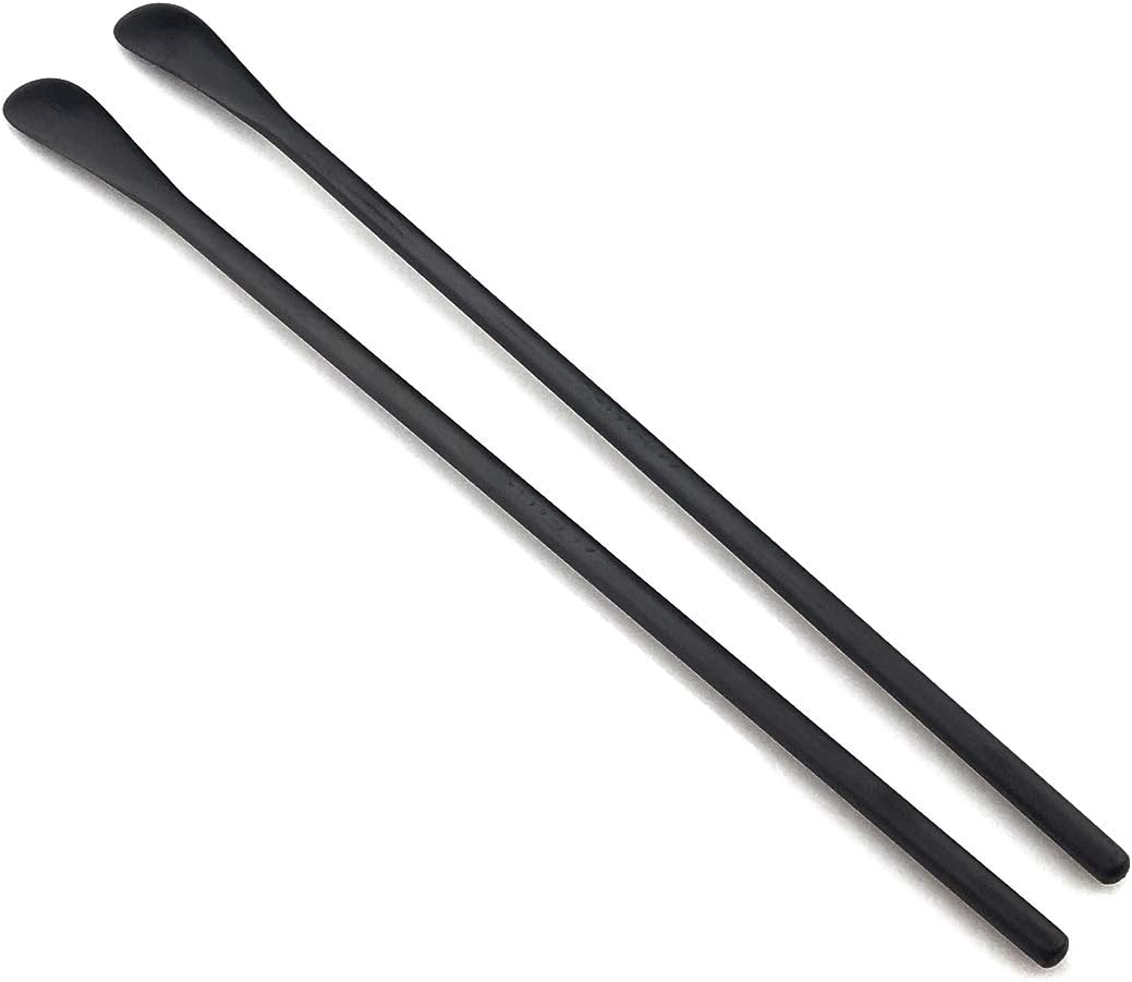 JASHII Black Matte Long Handle Spoon Cocktail Mixing Stirring Spoons Iced Tea Coffee Spoons with 8.6 inch Long Handle Brushed SUS304 Stainless Steel, 3-Piece