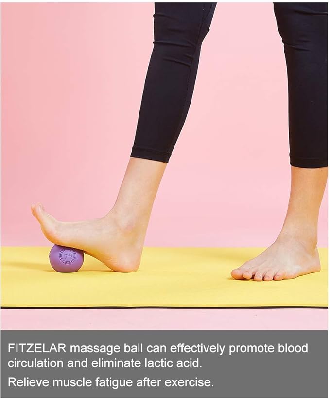 Massage Lacrosse Balls for Myofascial Release, SGS Certification, Massage Deep Tissue for Back and Shoulder, Trigger Point Therapy, Muscle Knots, Relieving Muscle Pain, Yoga Ball for Feet