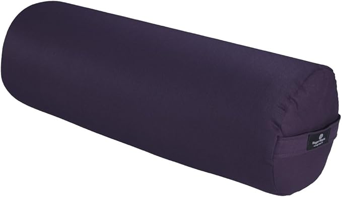 Hugger Mugger Round Yoga Bolster - Firm Round Shape, Higher Profile, Great Under Knees, Soft Support, Handmade in The USA