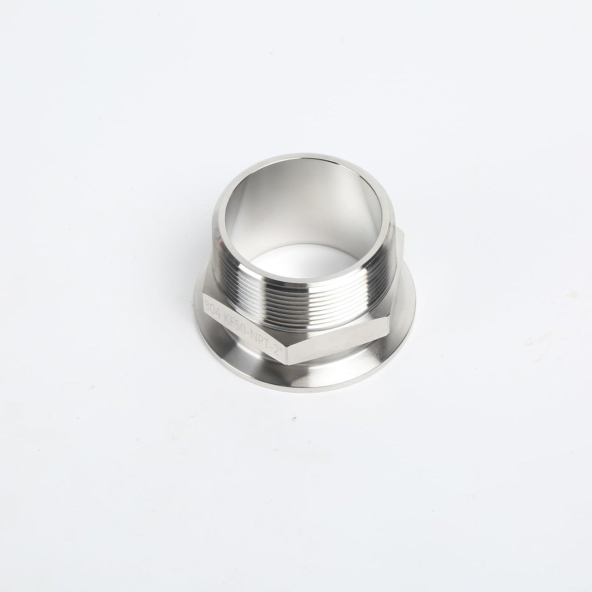 SS304 KF50 NPT Male Adaptor thread 2" NW50 KF Male coupling ISO-KF50 X NPT 2"