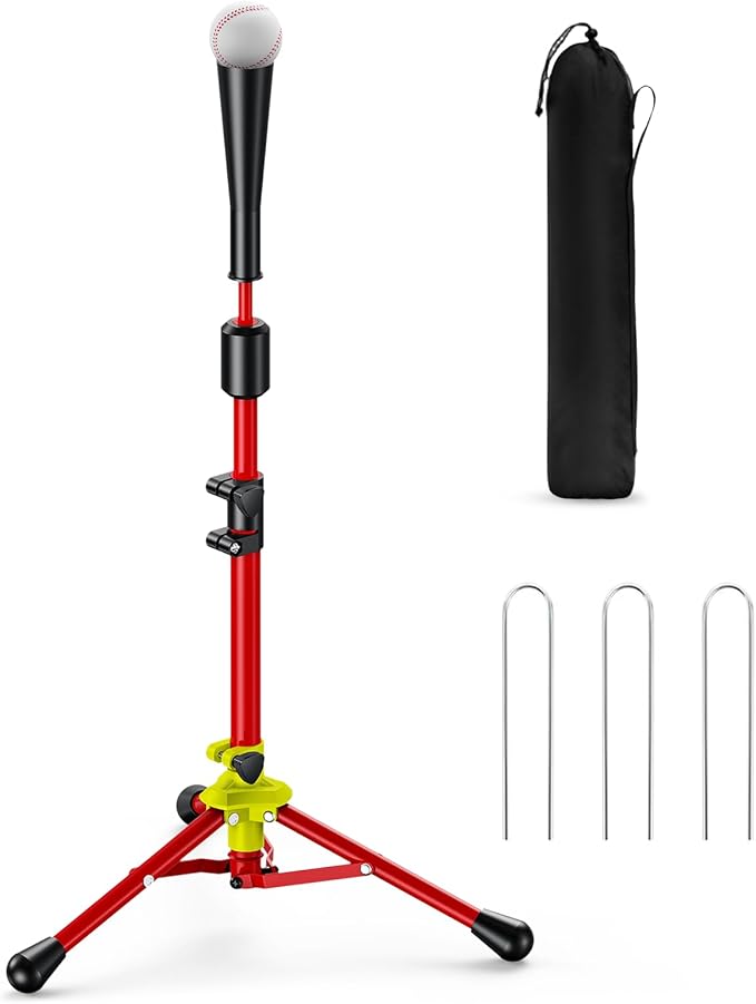 2025 New Upgrade Portable Batting Tee for Baseball/Softball,23.23 to 40.16 Inch Baseball Tee for Kids,Batting Tee,Softball Tee,Youth Hitting Tee,Teeball Tee,Travel Tee,Easy Adjustable Height