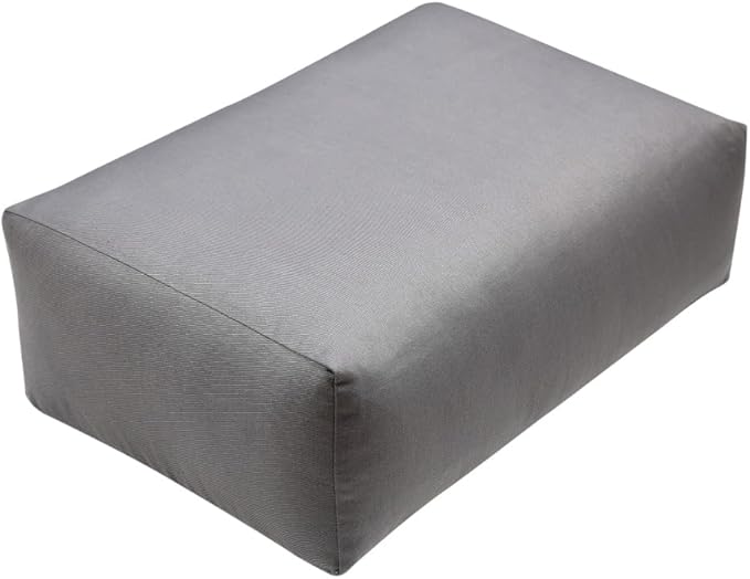 Rectangular Yoga Bolster Pillow, 18" x 12" x 6", Pink Cotton