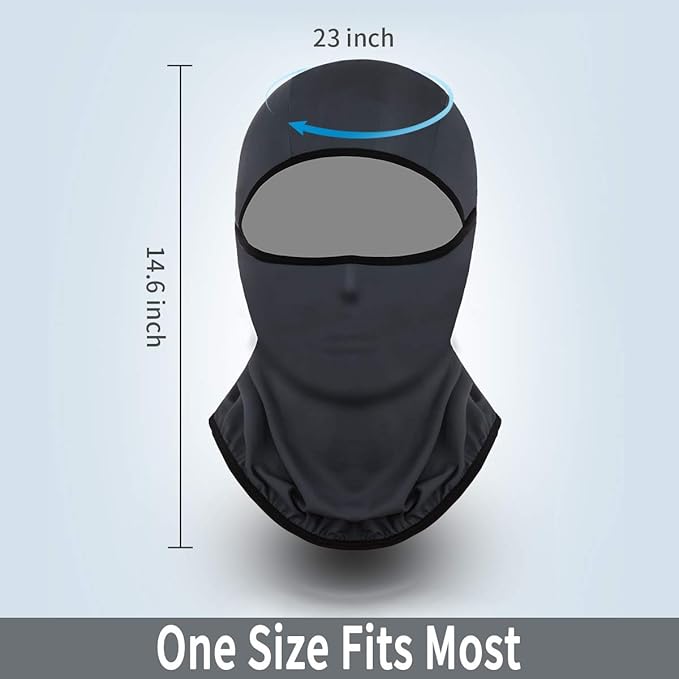 Achiou Balaclava Face Mask, Ski Mask for Men Women Football, Lightweight Sheisty, Ninja Shiesty Sun Hood UV Protector Cycling
