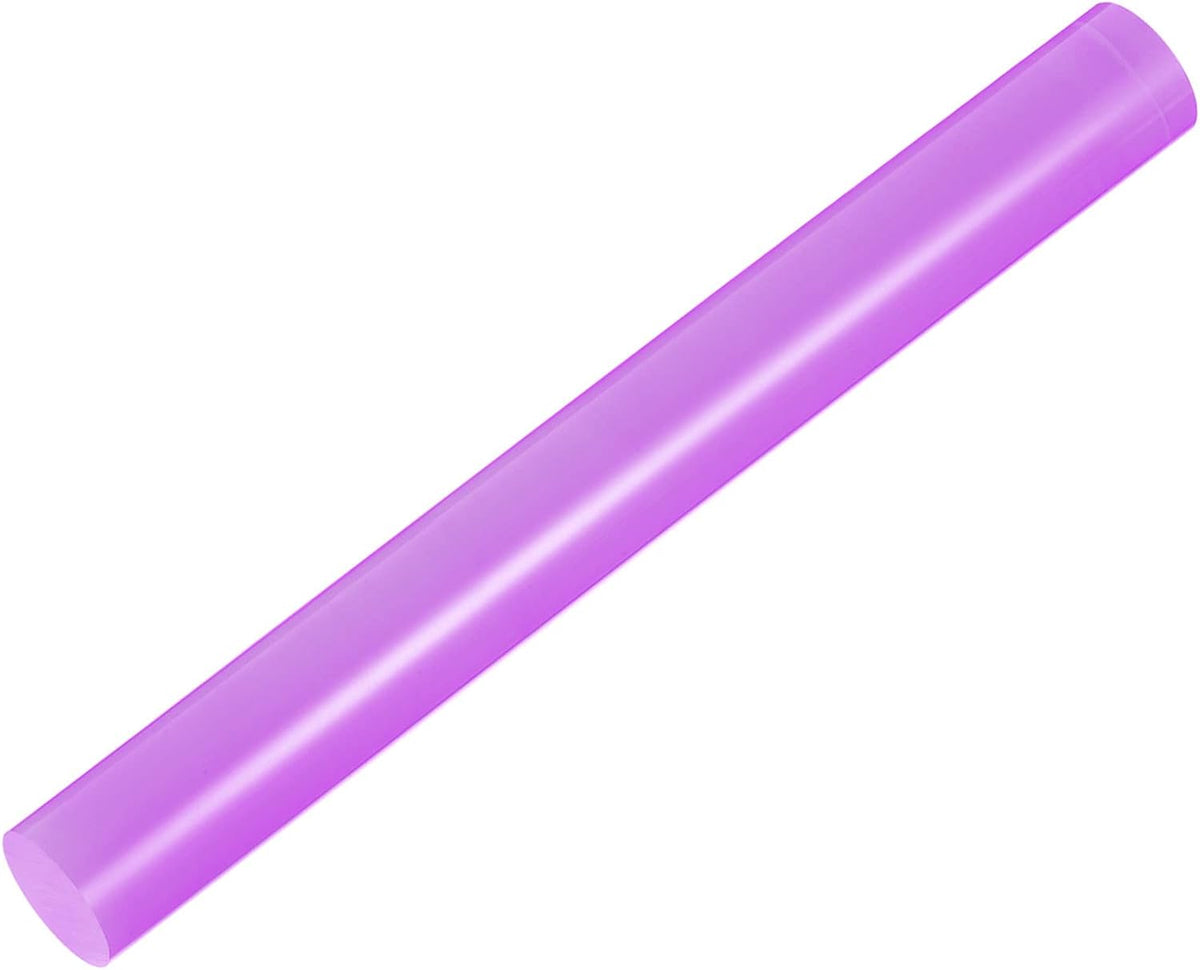 HARFINGTON Acrylic Clay Roller 9 Inch x 1 Inch Solid Non-Stick Plastic Round Tube Roller Polymer Clay Rod Fondant Rolling Pin for Shaping, Sculpting, Modeling DIY Crafts, Purple