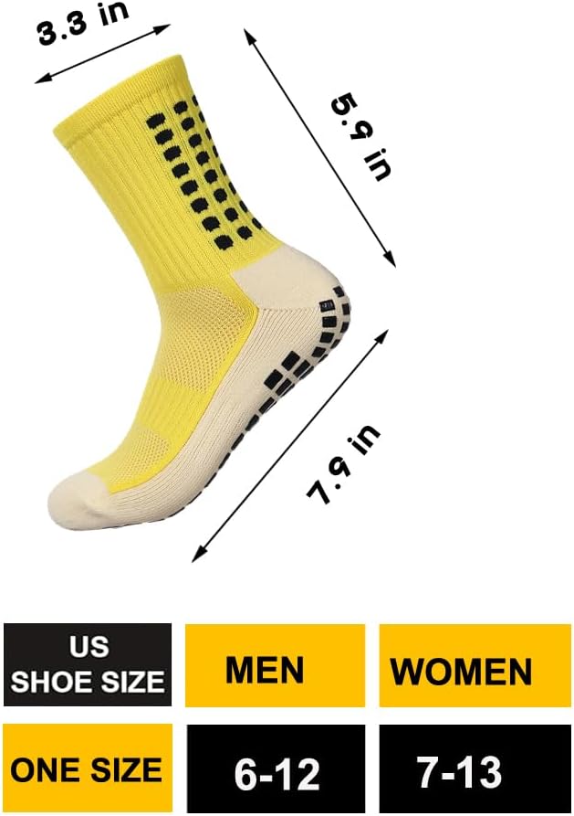 2 Set Anti-Slip Grip Soccer Socks with Shin Guard Sleeves, Sports Athletic Socks for Men Women