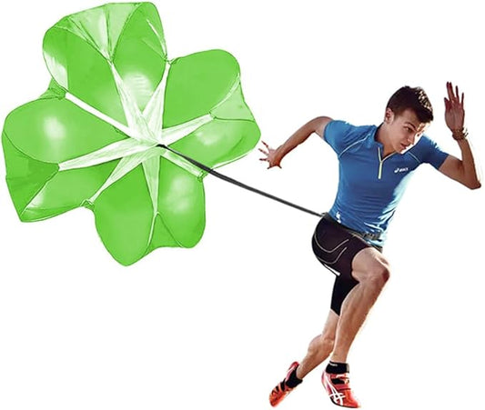Bfsmile Running Speed Training 56" Parachute with Adjustable Strap, Free Carry Bag. Speed Chute Resistance Running Parachute for Kids Youth and Adults