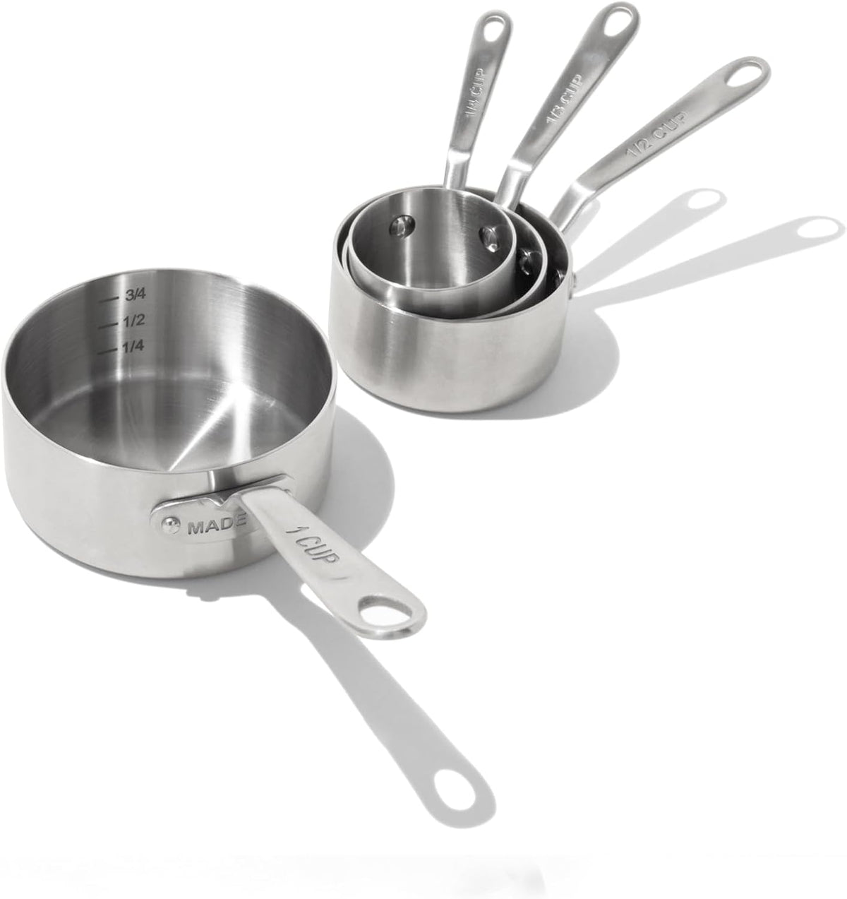 Made In Cookware - Measuring Cup Set - Stainless Steel - Stackable - Dishwasher Safe