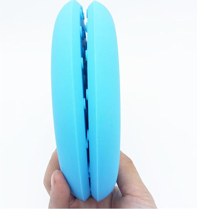 Silicone disc yoga anti-slip mat, fitness sports knee and elbow pads disc mat(Light Blue)