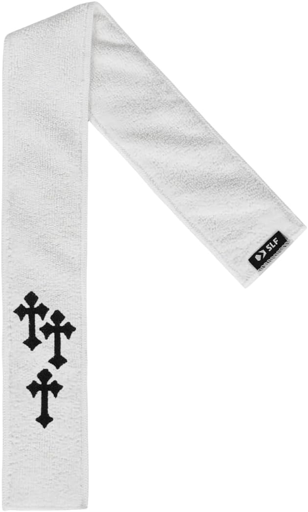 SLEEFS White Gothic Cross Thin Football Towel