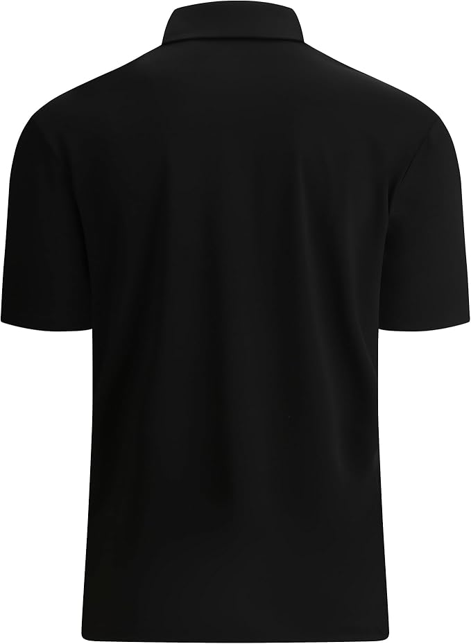 Alex Vando Mens Golf Shirt Moisture Wicking Quick-Dry Solid Short Sleeve Polo Shirts for Men