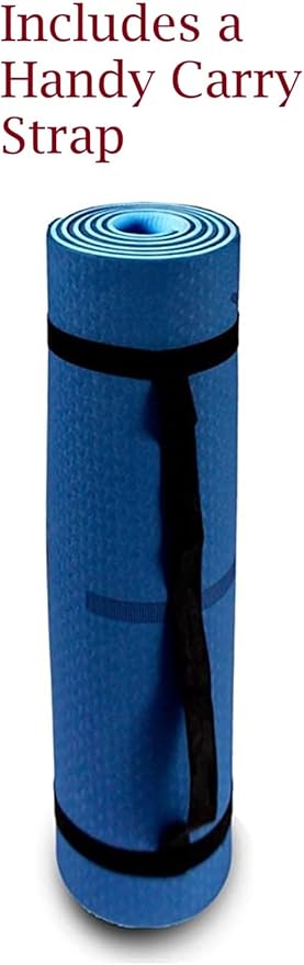 BodyForge Yoga Mat Thick Exercise Mat Thick 8mm TPE Eco-Friendly with Alignment Marks Non-Slip Extra Thick High-Density for Women and Men Workout Pilates