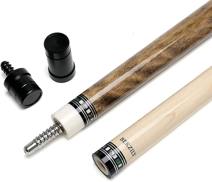2-Piece Pool Cue Stick + Pool Cue Case with Carbon Extension