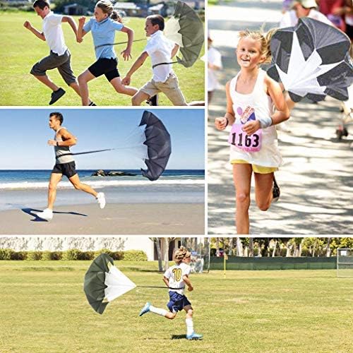 Bfsmile Running Speed Training 56" Parachute with Adjustable Strap, Free Carry Bag. Speed Chute Resistance Running Parachute for Kids Youth and Adults