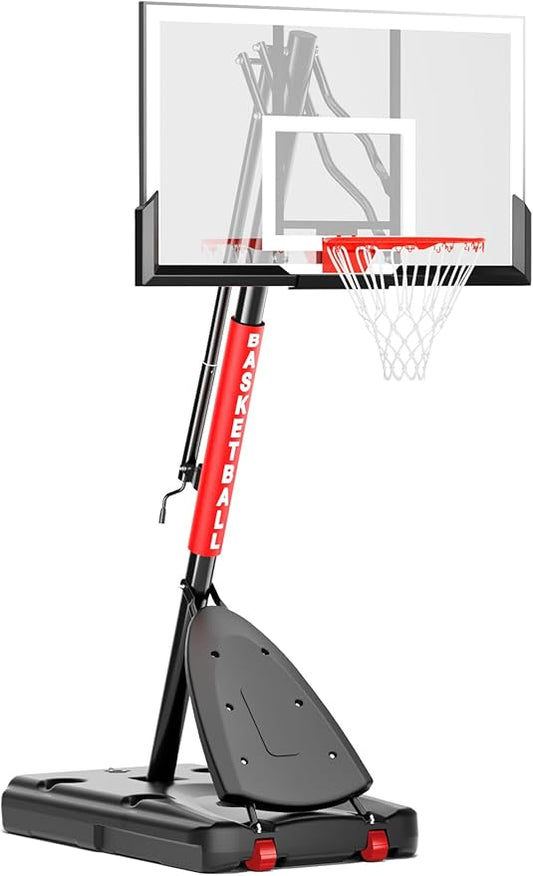 Basketball Hoop Outdoor 10 FT Height Adjustable, Portable Basketball Goals Systems with 45" Backboard for Youth Adults Kids - Backyard, Driveway, Indoor Play