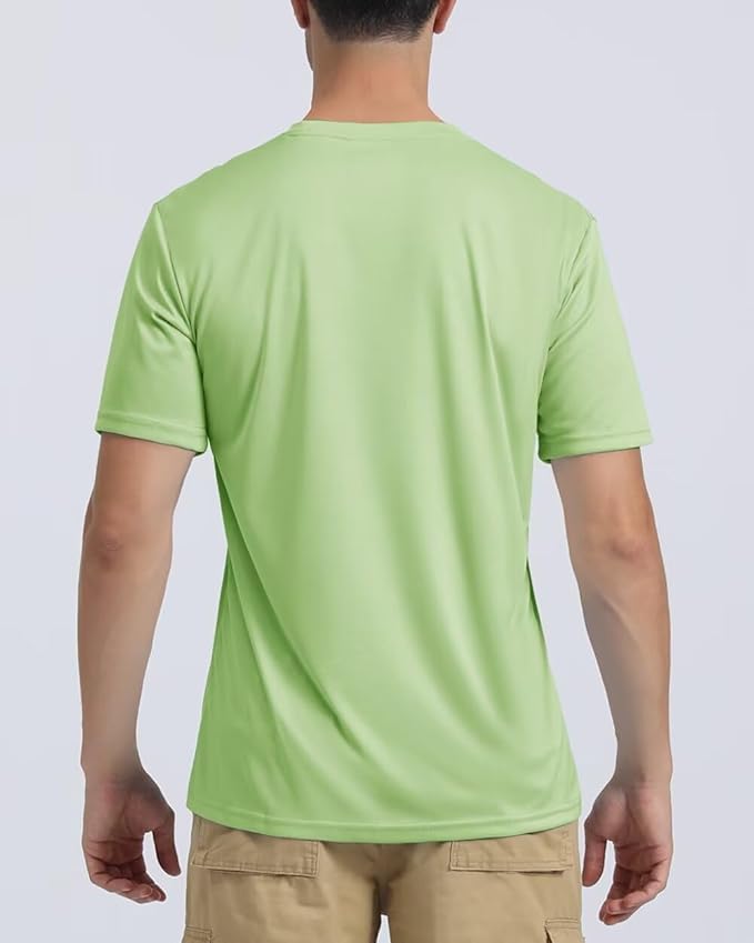 Boladeci Men's Swim Shirt Short Sleeve UPF 50+ Sun Protection SPF UV Moisture Wicking Lightweight Quick Dry Rash Guard