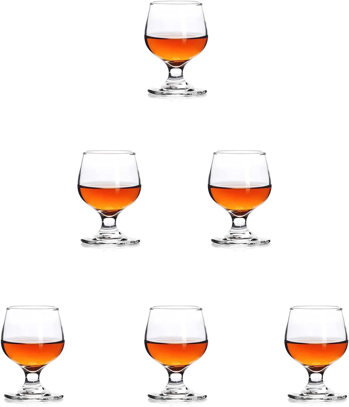 1.75oz Mini Shot Glass Set of 6 - Clear, Super Cute, Perfect for Tasting Brandy - Glass Snifters