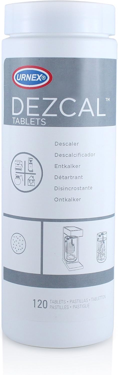 Dezcal Descaling Tablets - 120 Uses, Universal Compatibility with Keurig, Nespresso, Breville, De’Longhi, and More - Effective Descaler for Coffee Makers, Espresso Machines, Boilers, and More