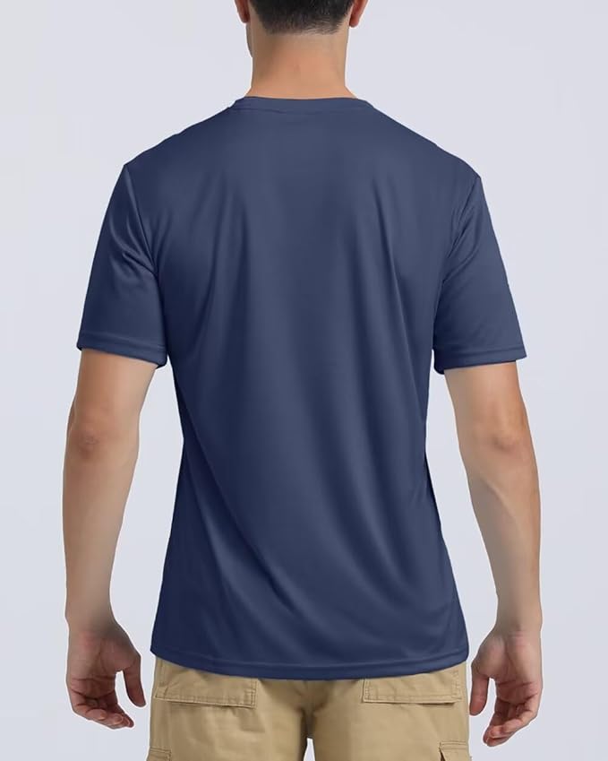 Boladeci Men's Swim Shirt Short Sleeve UPF 50+ Sun Protection SPF UV Moisture Wicking Lightweight Quick Dry Rash Guard