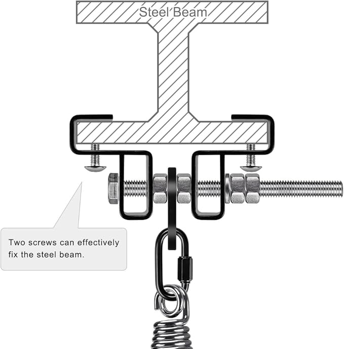 BeneLabel Punching Bag Hanger, Heavy Bag Mount, Boxing Bag Kit, Holder, Wall Mount, Accessories for Beam, 400KG Capacity